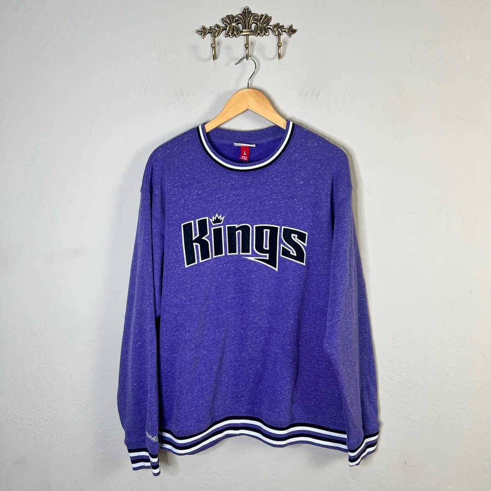 Sacramento Kings Mitchell & Ness Sweatshirt NBA Mens Size Large Purple New NWT